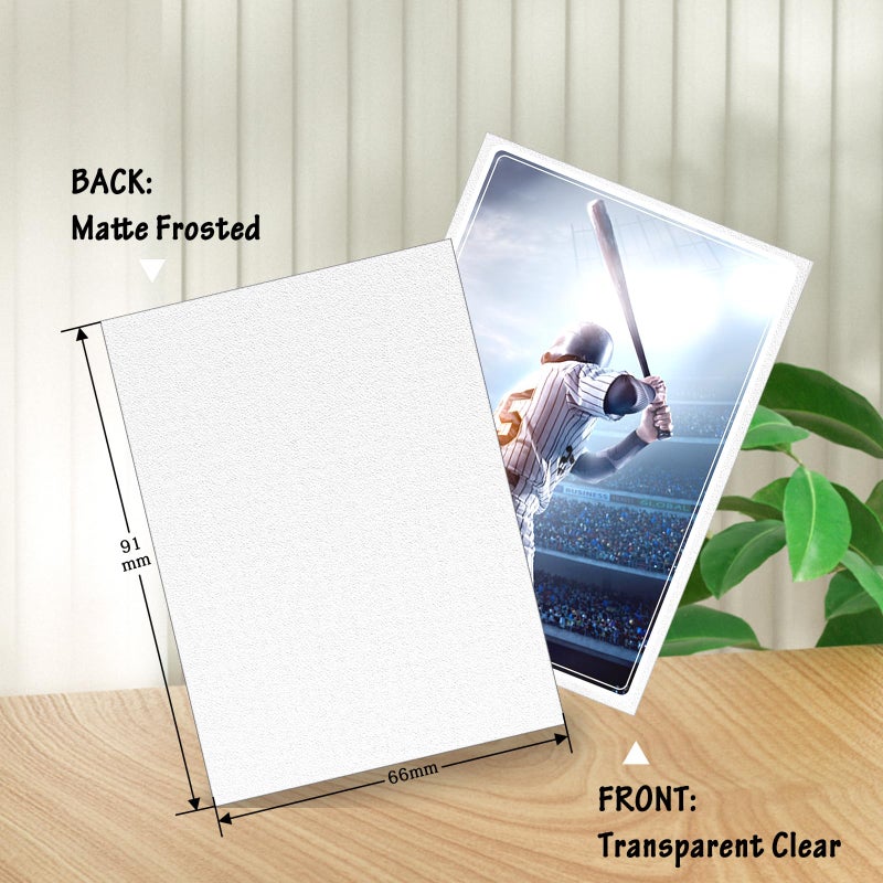 Kitoyz 500 Pcs Card Sleeves for Trading Card, Matte Card Sleeves Deck Card Protectors Compatible with Baseball Cards, Sports Cards, Game Cards (White) - Image 2